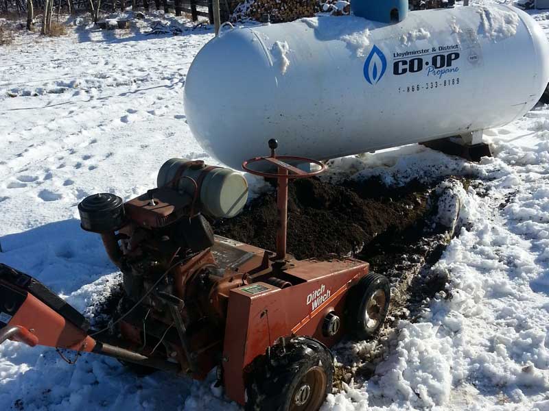 Ditch Witch trencher for landscaping