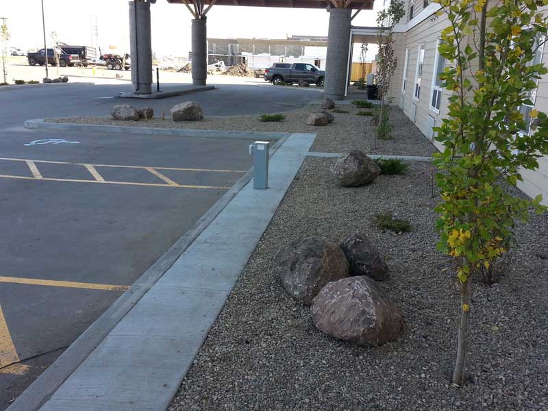 Landscaping a commercial lot in Cold Lake